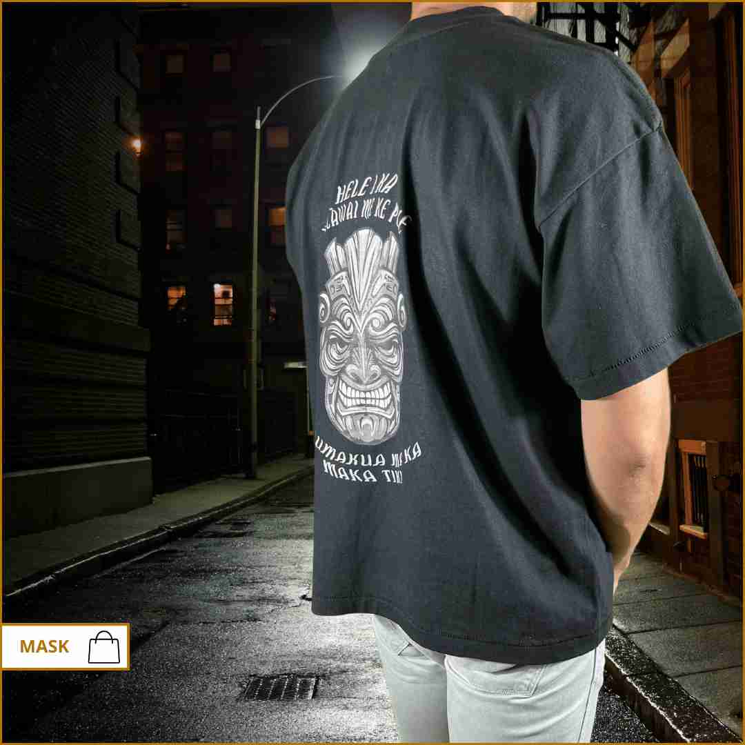 MASK - OVERSIZED BOXY FIT BLACK T-SHIRT