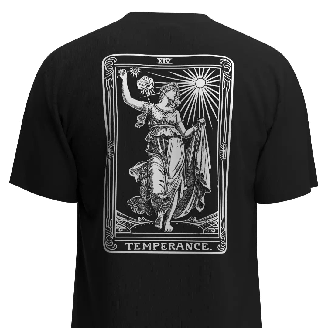 TEMPERANCE- CAMISETA NEGRA OVERSIZED BOXY FIT