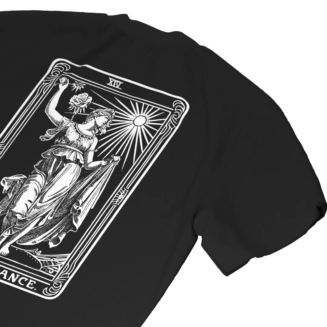 TEMPERANCE- CAMISETA NEGRA OVERSIZED BOXY FIT