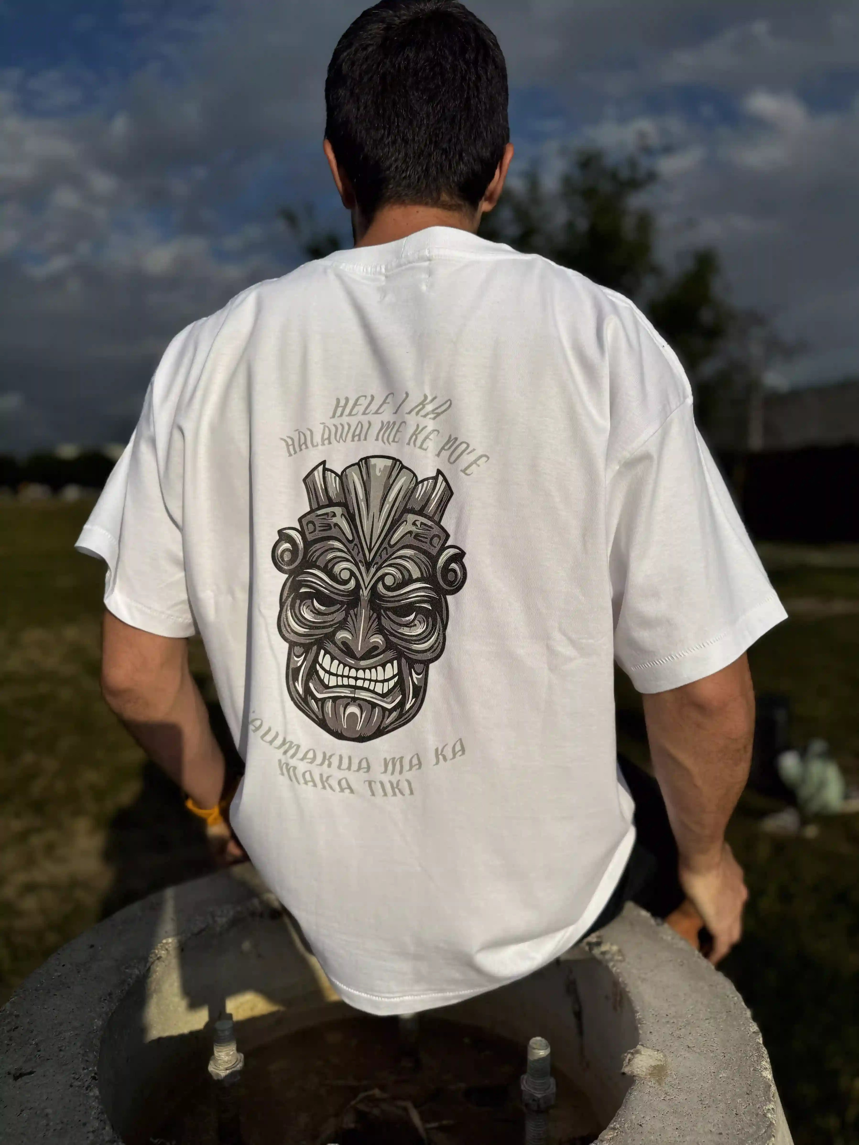 MASK - OVERSIZED BOXY FIT WHITE T-SHIRT