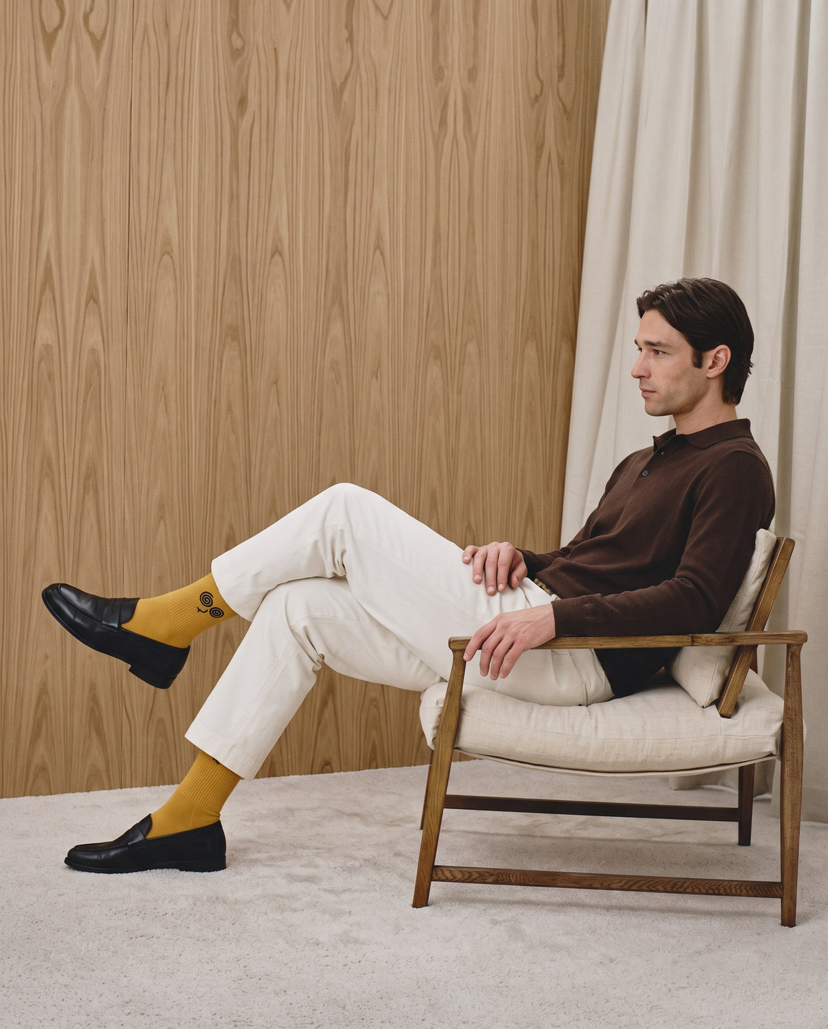 Worn: the Sun pair with cream trousers and black loafers.